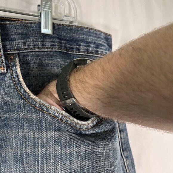 Levis 559 Jeans Men's 36x32 Medium Wash Blue Denim Button Zip 100% Cotton - Picture 5 of 9